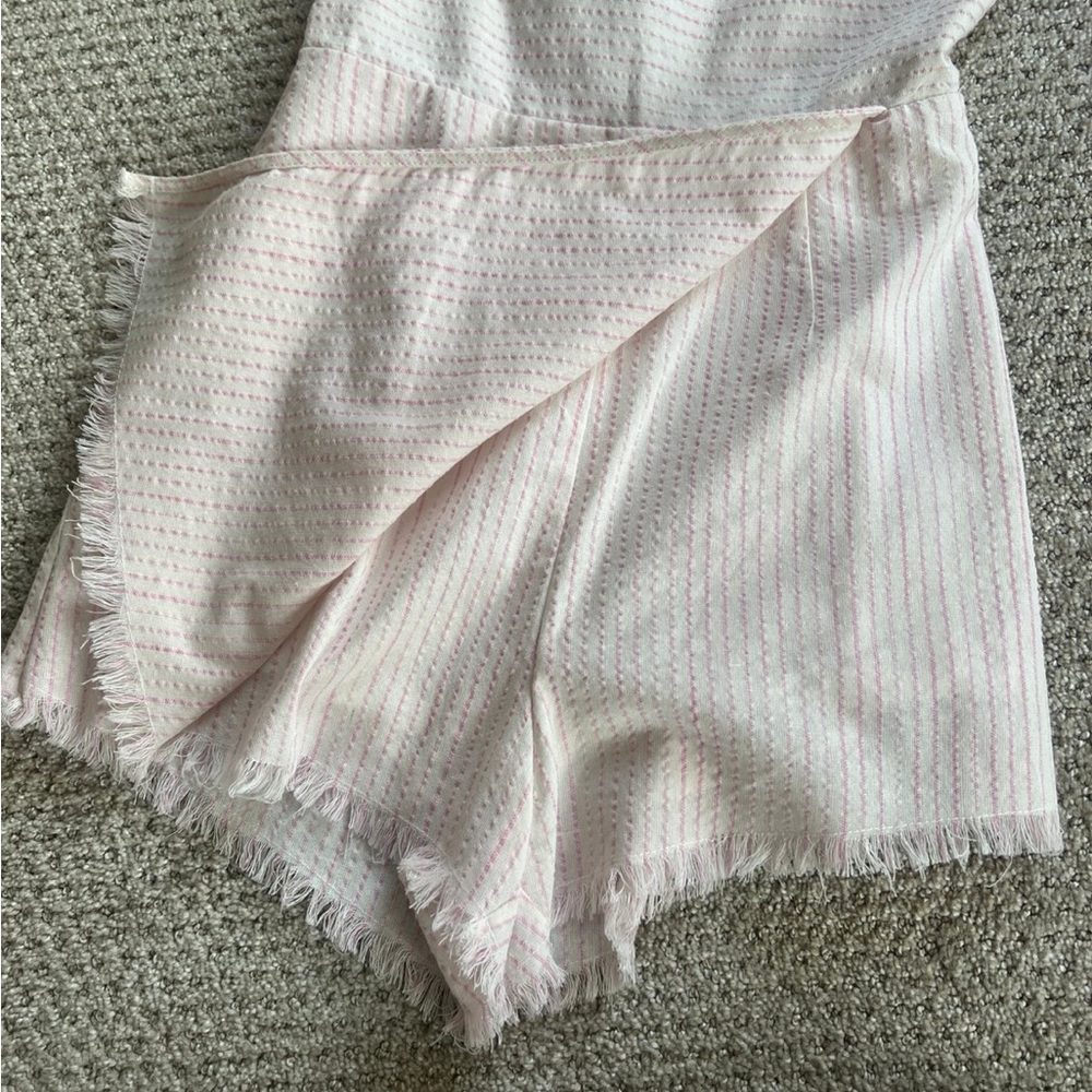 Cotton Candy Pale Pink Striped Romper - Picture 2 of 6